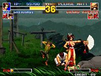 une photo d'Ã©cran de The King of Fighters 95 sur Sega Saturn